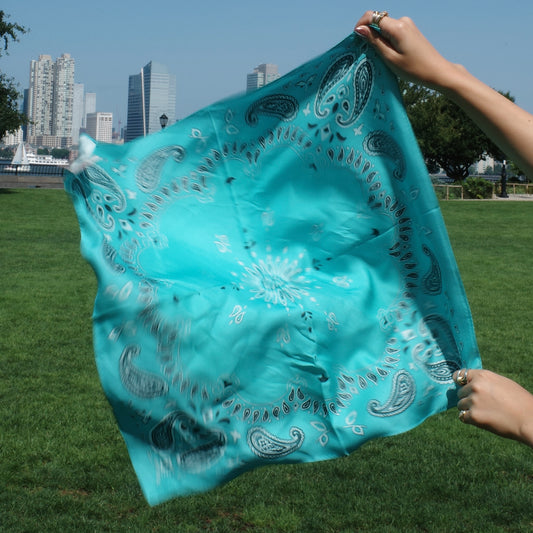 Embroidered Bandana Scarf